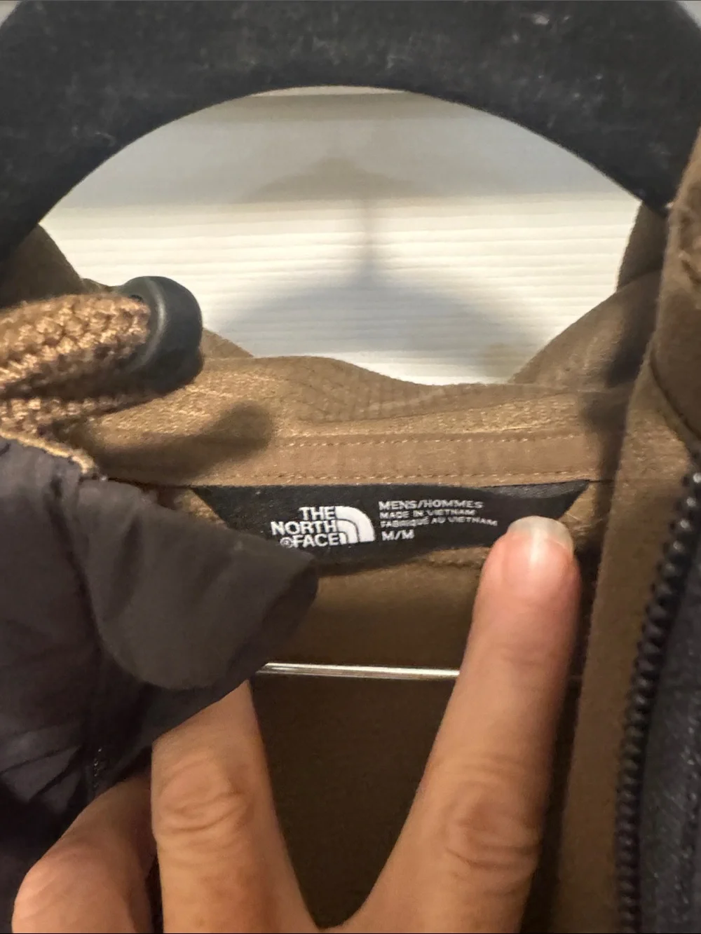 The North Face Two-Tone Hooded Zip Jacket in Black & Brown